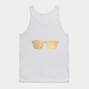 Sunglasses - golden faux foil Tank Top